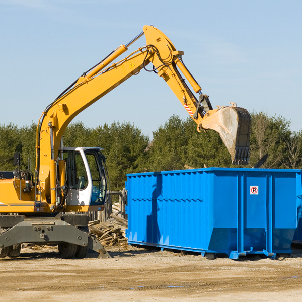 what happens if the residential dumpster is damaged or stolen during rental in Womelsdorf WV